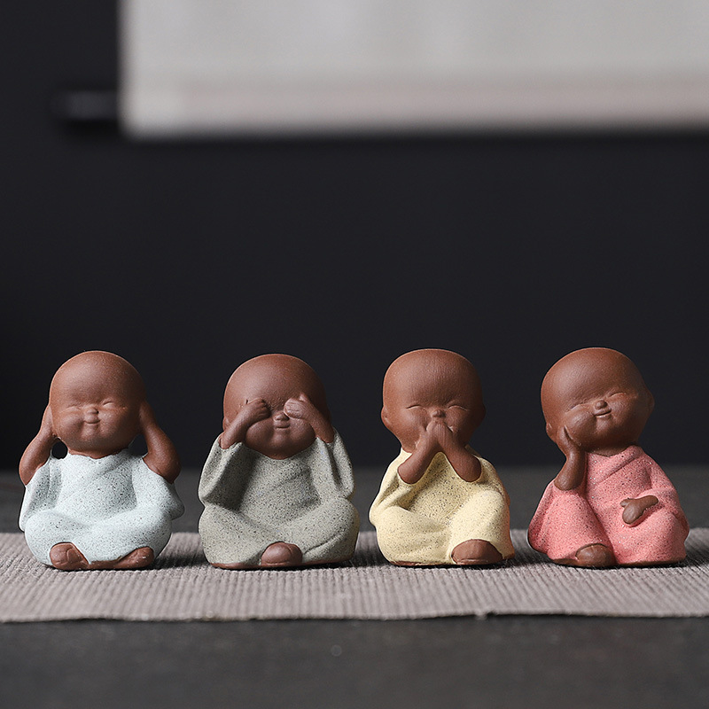 Bonsai Garden Meaning - Y Ceramic Mini Monk Figurines Bonsai