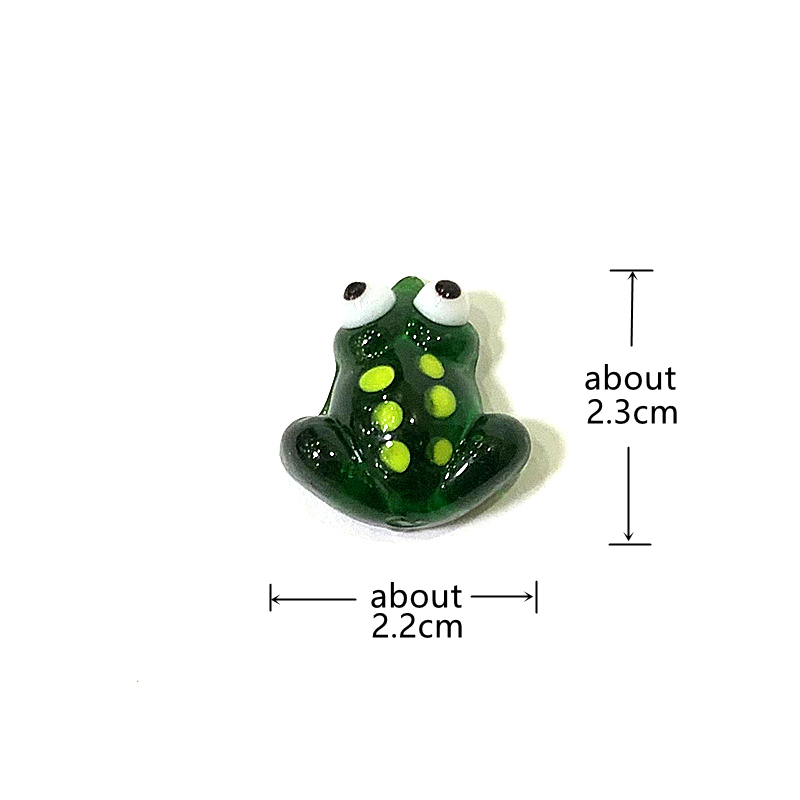 2pcs Mini Glass Frog Figurine  - đánh giá và giá Bonsai Garden Chinese Garden