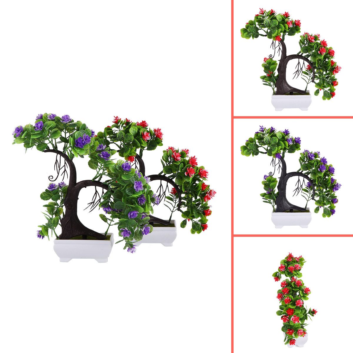 2Pcs Creative Plastic Bonsais  - đánh giá và giá Bonsai Garden Restaurant
