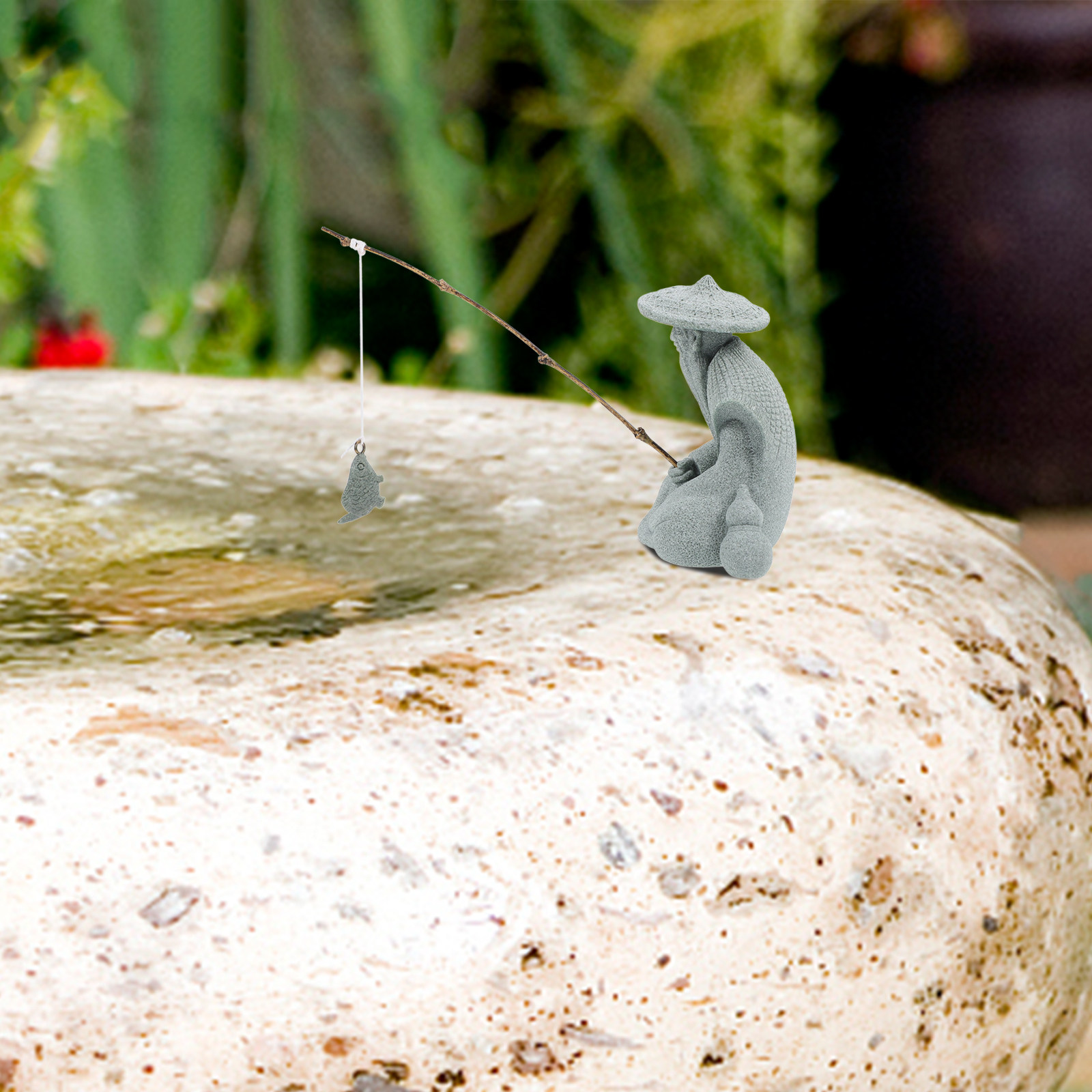 Mini Fisherman Statue Resin El - đánh giá và giá Bonsai Garden Chinese Garden