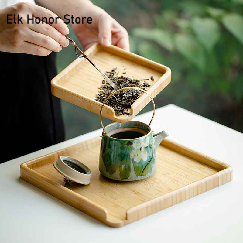 Chinese Bamboo Food Tray Puer  - đánh giá và giá Bonsai Garden Chinese Garden