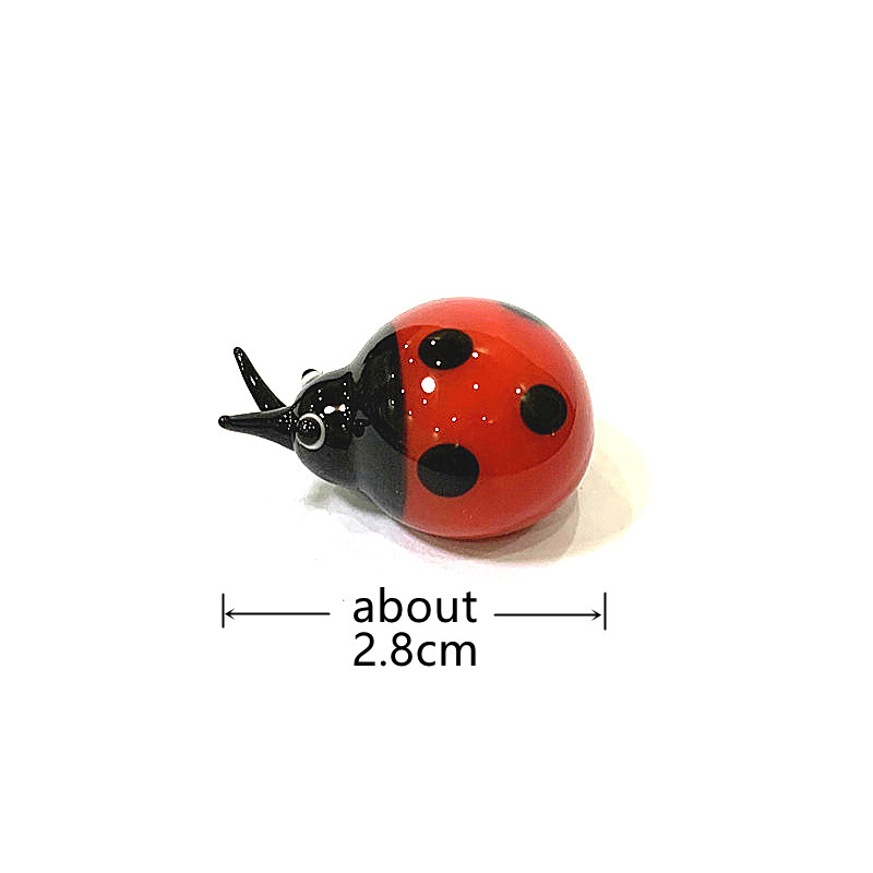 Colorful Mini Glass Ladybug Fi - đánh giá và giá Bonsai Garden Chinese Garden
