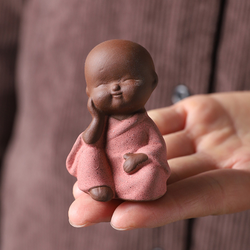 Y Ceramic Mini Monk Figurines  - đánh giá và giá Bonsai Garden Meaning