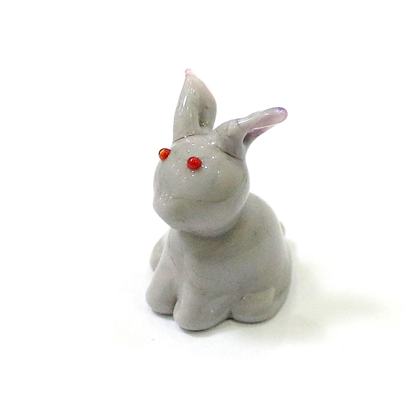 2pcs Mini Glass Bunny Figurine - đánh giá và giá Bonsai Garden Chinese Garden
